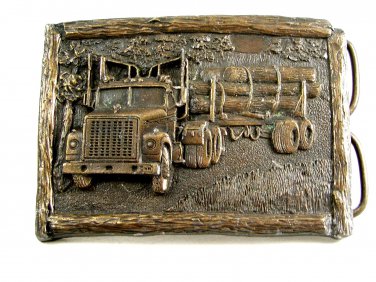 1977 Logging Truck Belt Buckle By Bergamont Siskiyou Arroya Grande