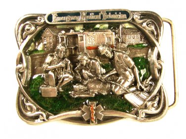 Emergency Medical Technican EMT Belt Buckle Bergamont Made In USA 71715