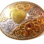 Crumrine Harry Gist Signature Collection Entwined Hearts Belt Buckle