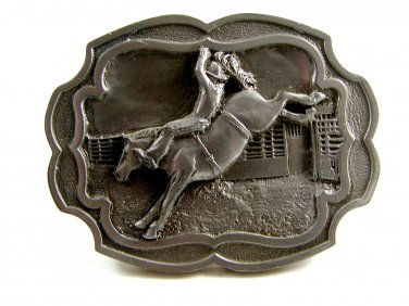 1988 Cowboy Rodeo Western Bronco Busting Belt Buckle by C&J 2182014