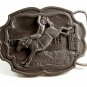 1988 Cowboy Rodeo Western Bronco Busting Belt Buckle by C&J 2182014