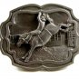 1988 Cowboy Rodeo Western Bronco Busting Belt Buckle by C&J 2182014