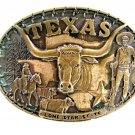 Texas Lone Star State Solid Brass Belt Buckle By Award Design