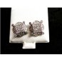 Fancy Clear Pierced Studs Earrings Free Shipping 12092013po