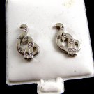 Fancy Cat CZs Pierced Studs Earrings 12092013f