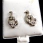 Fancy Cat CZs Pierced Studs Earrings 12092013f