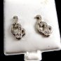 Fancy Cat CZs Pierced Studs Earrings 12092013f