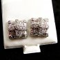 Clear CZs w Cross Pierced Studs Earrings 12092013jj