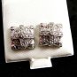Clear CZs w Cross Pierced Studs Earrings 12092013jj