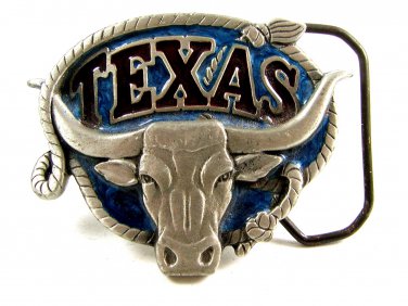 1980 Number Texas Longhorn Belt Buckle By Great American
