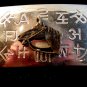 Horse belt buckle two tone with various branding symbols