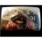 Horse belt buckle two tone with various branding symbols