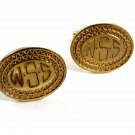 Anson Initial / Letters WSS or SSM 12K G.F. Goldtone Cufflinks 71014