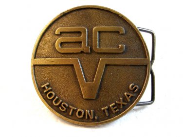 ac Houston Texas Belt Buckle