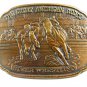 1988 Bronze Great American Rodeo Steer Wrestling Belt Buckle 10302013