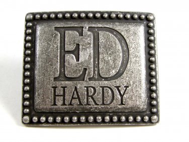 Silvertone Belt Buckle by Ed Hardy
