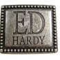 Silvertone Belt Buckle by Ed Hardy