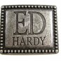 Silvertone Belt Buckle by Ed Hardy