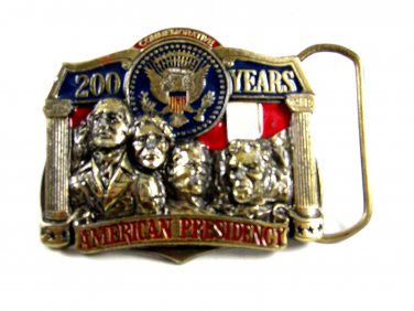 200 Years American President Belt Buckle by American Commemoratives 62614