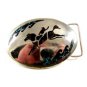 Western Rodeo Cowboy On Horse Belt Buckle by Uncle Dunkels Belts & Buckles