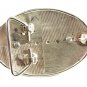 Western Cowboy Silvertone Agate Belt Buckle Unmarked 121614