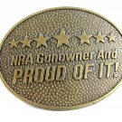 NRA Gunowner & PROUD OF IT Belt Buckle by Norman Foundry Made in USA 82014
