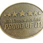 NRA Gunowner & PROUD OF IT Belt Buckle by Norman Foundry Made in USA 82014