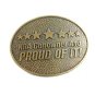 NRA Gunowner & PROUD OF IT Belt Buckle by Norman Foundry Made in USA 82014