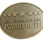 NRA Gunowner & PROUD OF IT Belt Buckle by Norman Foundry Made in USA 82014