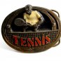 1983 Tennis Player Belt Buckle by Great American Belt Co.