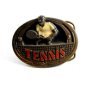1983 Tennis Player Belt Buckle by Great American Belt Co.