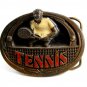 1983 Tennis Player Belt Buckle by Great American Belt Co.