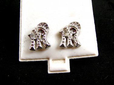 NY CZs Pierced Studs Earrings 12092013bc