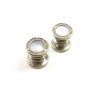 Deco Silvertone Mother of Pearl Snap Link Cufflinks By KUM-A-PART 101314