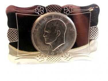 1971 Eisenhower Dollar Belt Buckle