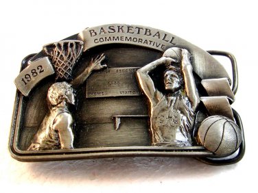 1982 Basketball Limited Edition Commemorative Belt Buckle by Arroyo Grande Buckl