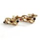 Goldtone & Red Deco Style Cufflinks by Hickok USA
