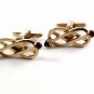 Goldtone & Red Deco Style Cufflinks by Hickok USA