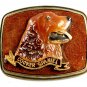 1979 Cocker Spaniel Enameled Belt Buckle 51514 by Raintree