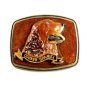 1979 Cocker Spaniel Enameled Belt Buckle 51514 by Raintree