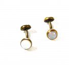 Small Goldtone Opalescent Cufflinks Unbranded 71615