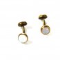 Small Goldtone Opalescent Cufflinks Unbranded 71615