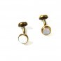 Small Goldtone Opalescent Cufflinks Unbranded 71615