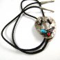 Southwest Western  Big Horn Sheep Coral Turquoise Bolo