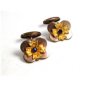 Edwardian / Victorian Goldtone Blue Cufflinks 22514