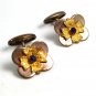 Edwardian / Victorian Goldtone Blue Cufflinks 22514