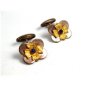 Edwardian / Victorian Goldtone Blue Cufflinks 22514