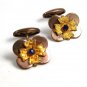 Edwardian / Victorian Goldtone Blue Cufflinks 22514