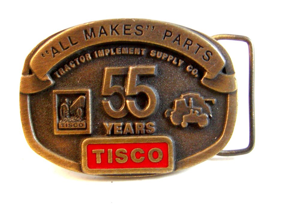 51Years Tisco Tractor Implement Supply Co. Brass Belt Buckle