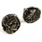 Athena & Owl Silvertone Cufflinks Patent No. 2920363 62414